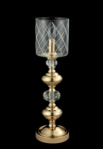 Настольная лампа GRACIA LG1 GOLD Crystal Lux прозрачная 1 лампа, основание золотое металл в стиле современный классический  фото 3